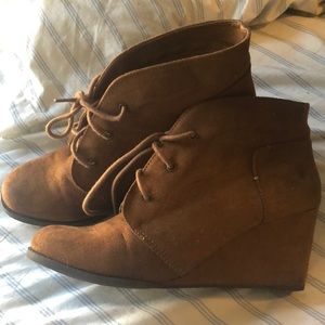 Camel color booties